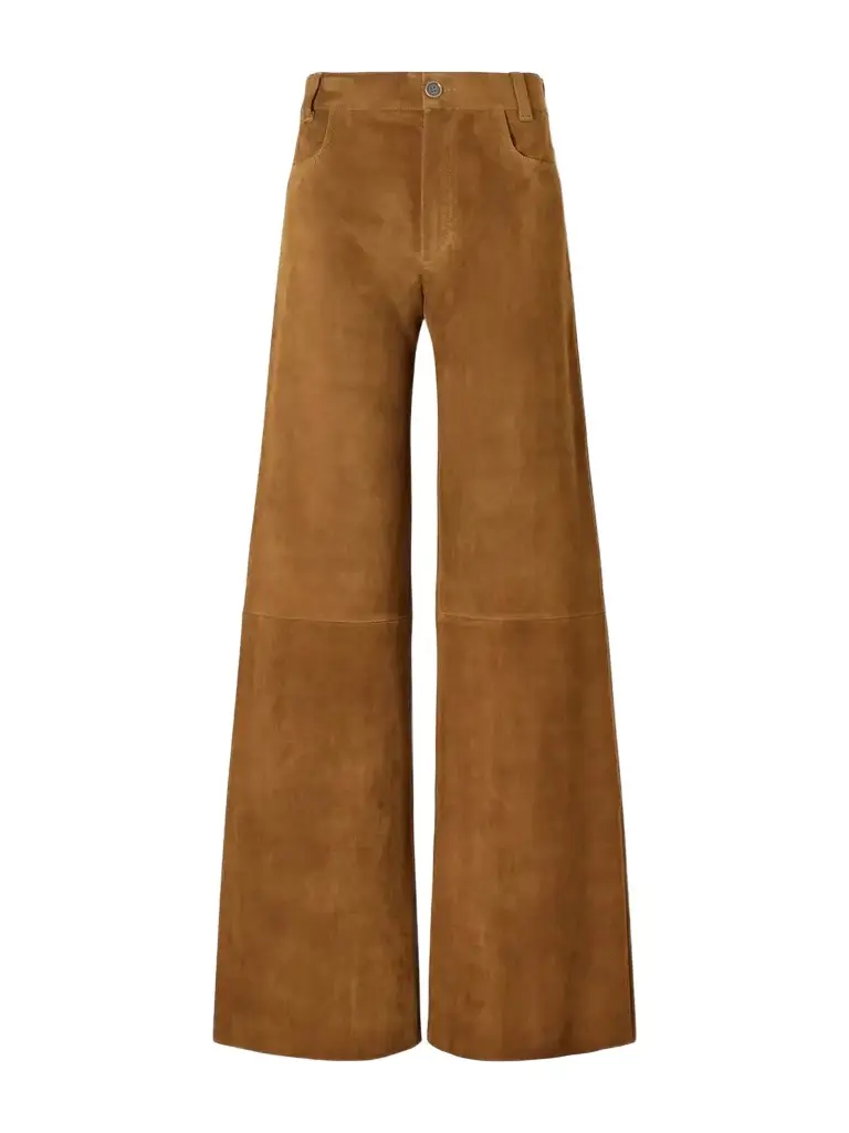 STOULS Lilou Cropped Suede Wide-leg Pants | Image 1 STOULS Lilou Cropped Suede Wide-leg Pants | Image 1