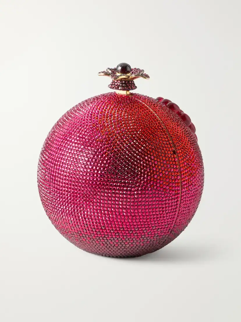 Judith Leiber Couture Pomegranate Crystal-embellished Gold-tone Clutch | Thumbnail 4 Judith Leiber Couture Pomegranate Crystal-embellished Gold-tone Clutch | Thumbnail 4