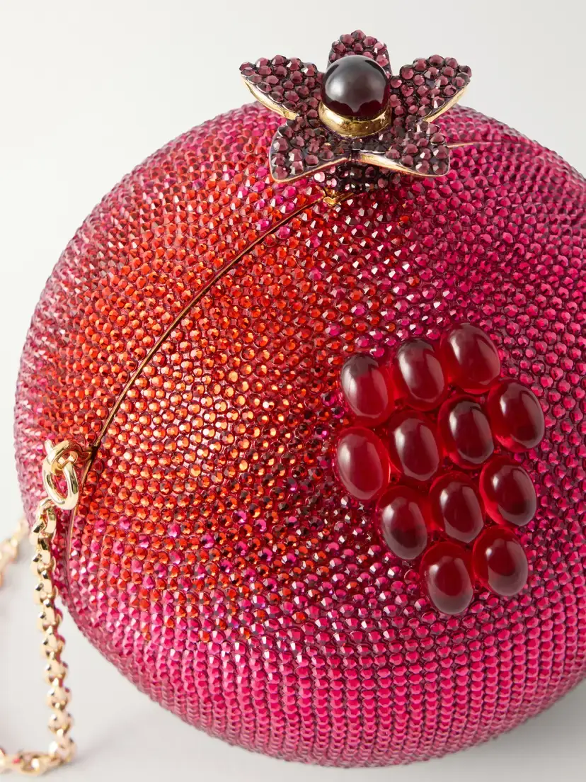 Judith Leiber Couture Pomegranate Crystal-embellished Gold-tone Clutch | Thumbnail 5 Judith Leiber Couture Pomegranate Crystal-embellished Gold-tone Clutch | Thumbnail 5