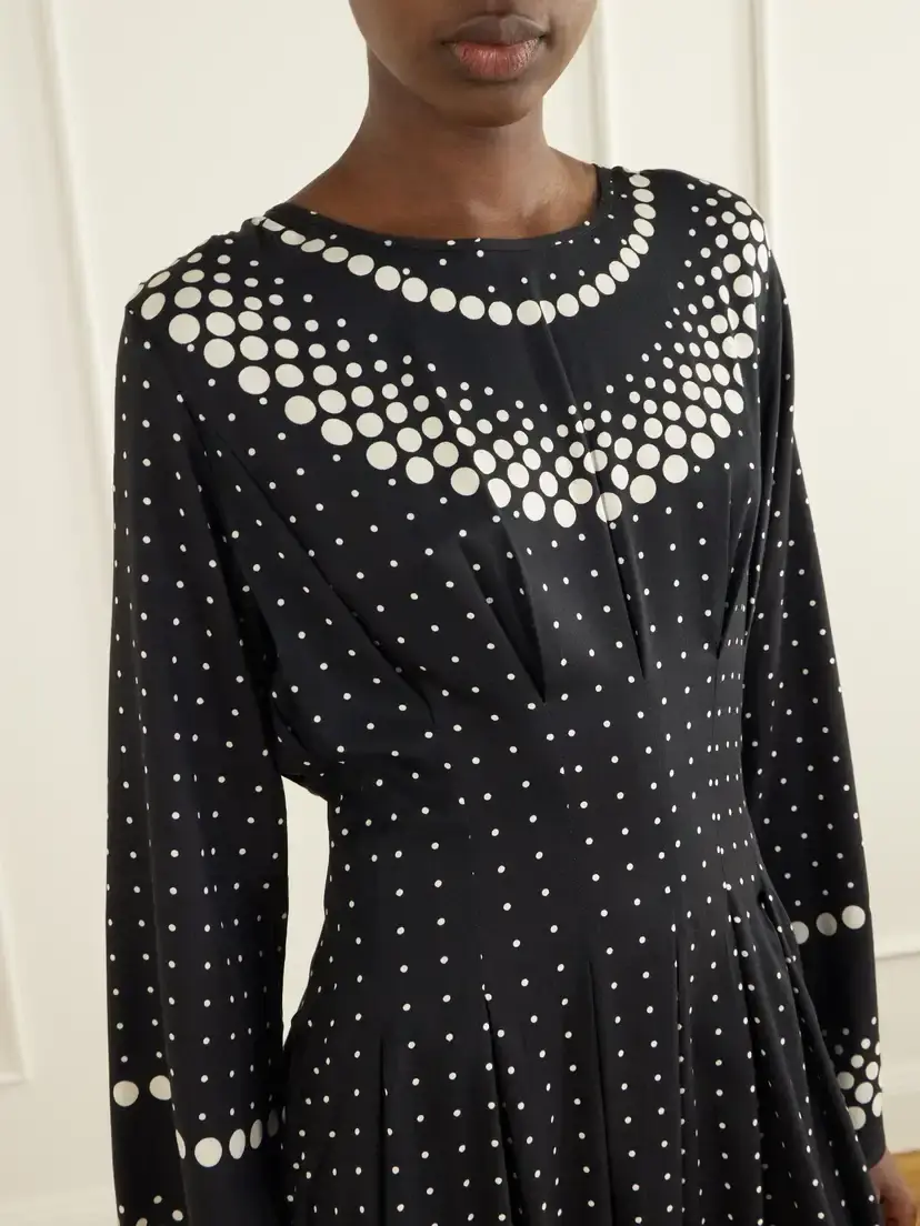 Sea Elly Polka-dot Print Crepe Midi Dress | Thumbnail 4 Sea Elly Polka-dot Print Crepe Midi Dress | Thumbnail 4