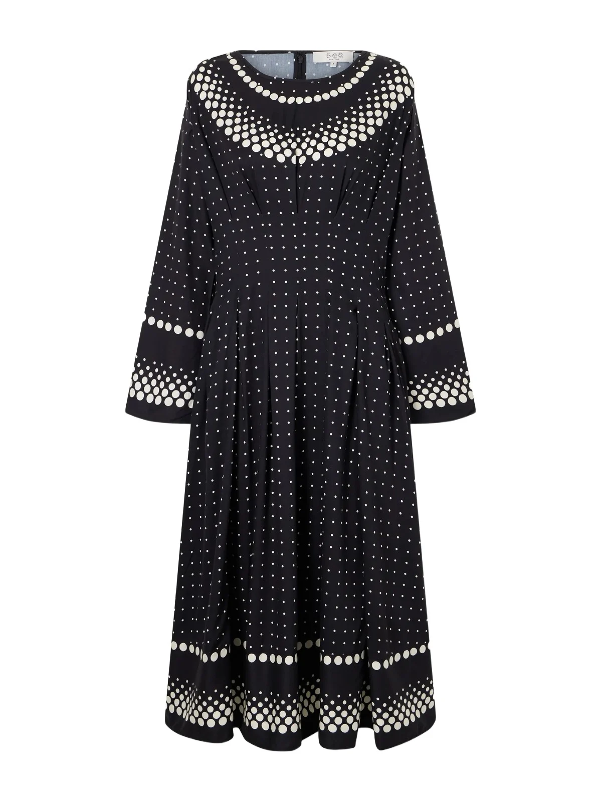 Elly Polka-dot Print Crepe Midi Dress Elly Polka-dot Print Crepe Midi Dress