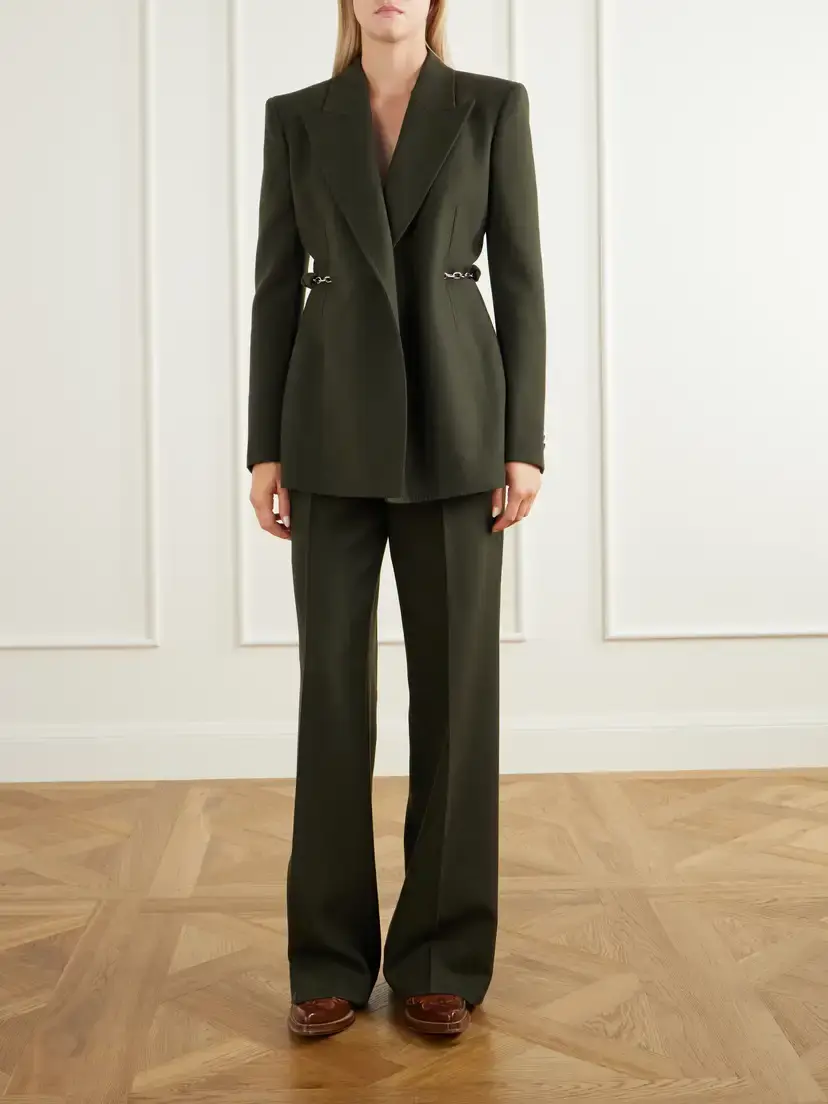 Gabriela Hearst Norman Belted Wool Straight-leg Pants | Thumbnail 2