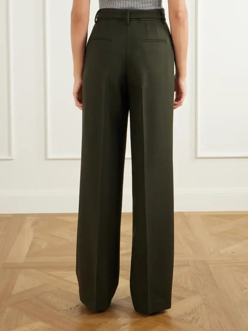 Gabriela Hearst Norman Belted Wool Straight-leg Pants | Thumbnail 4