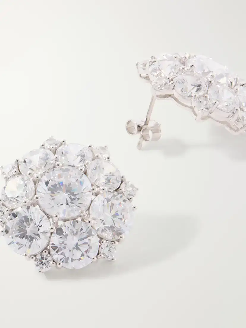 Completedworks The Many‐headed Hydra Rhodium-plated Recycled Sterling Silver Zirconia Earrings | Thumbnail 3