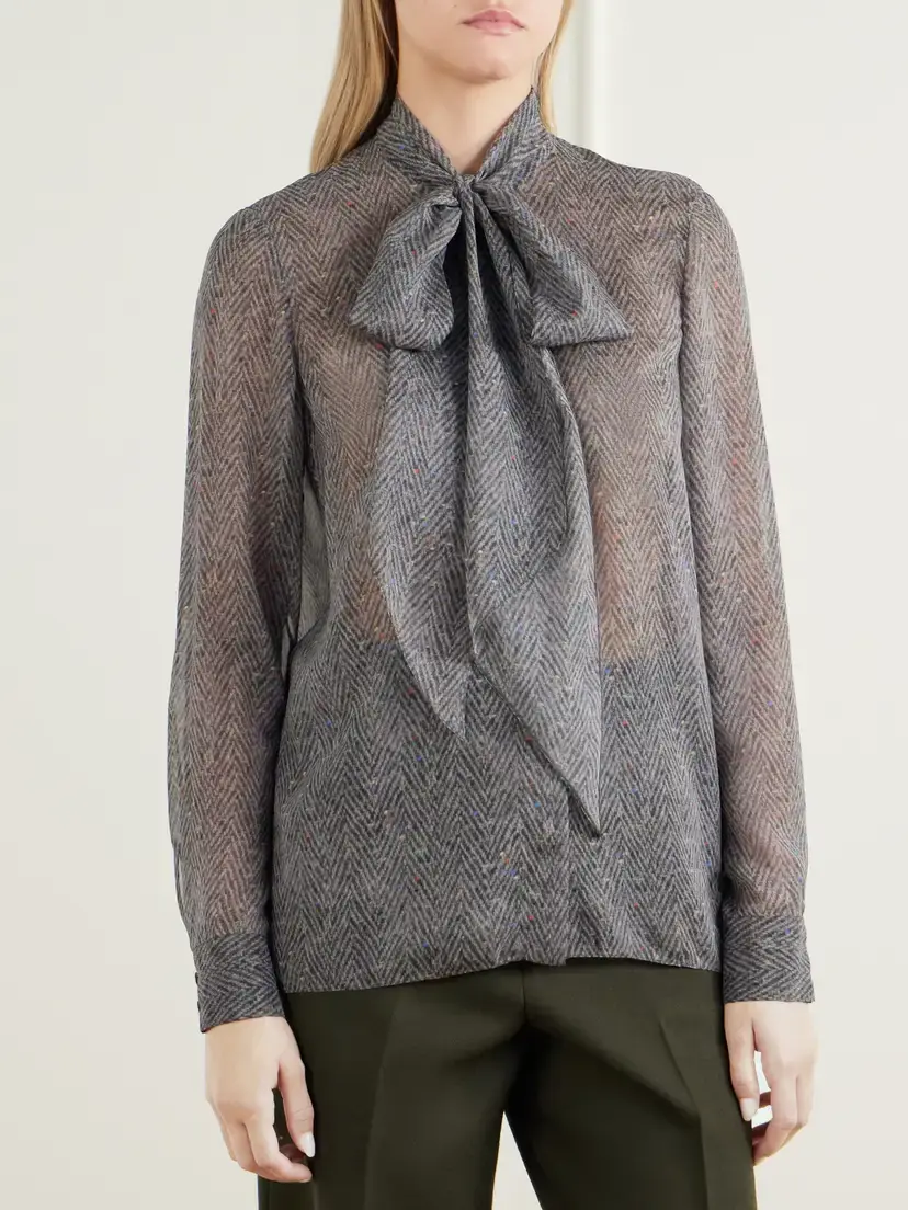 Gabriela Hearst Shildon Printed Silk-satin Blouse | Thumbnail 3 Gabriela Hearst Shildon Printed Silk-satin Blouse | Thumbnail 3