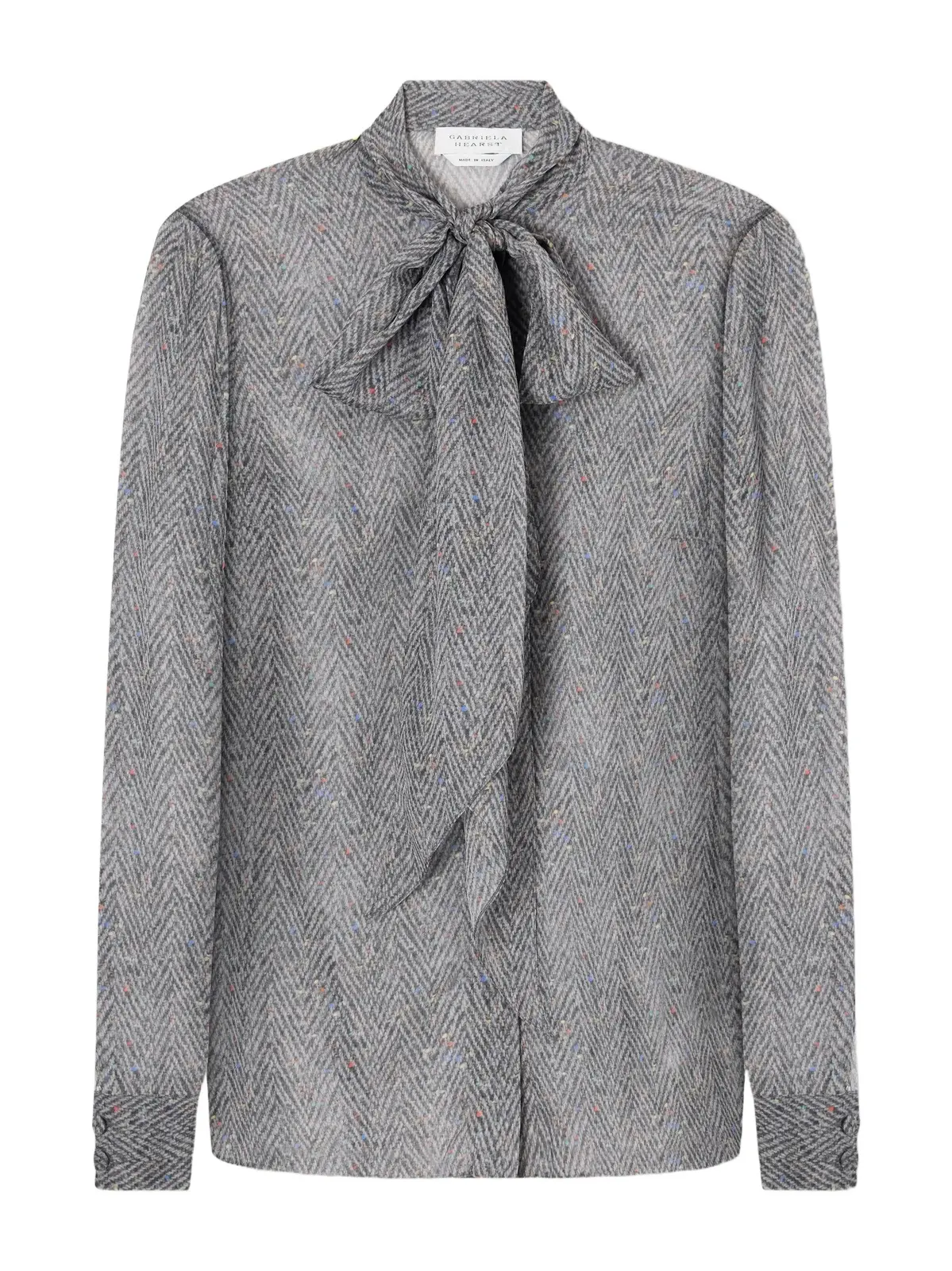 Gabriela Hearst Shildon Printed Silk-satin Blouse