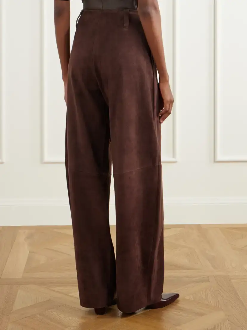 STOULS Valadon Paneled Suede Wide-leg Pants | Thumbnail 4 STOULS Valadon Paneled Suede Wide-leg Pants | Thumbnail 4