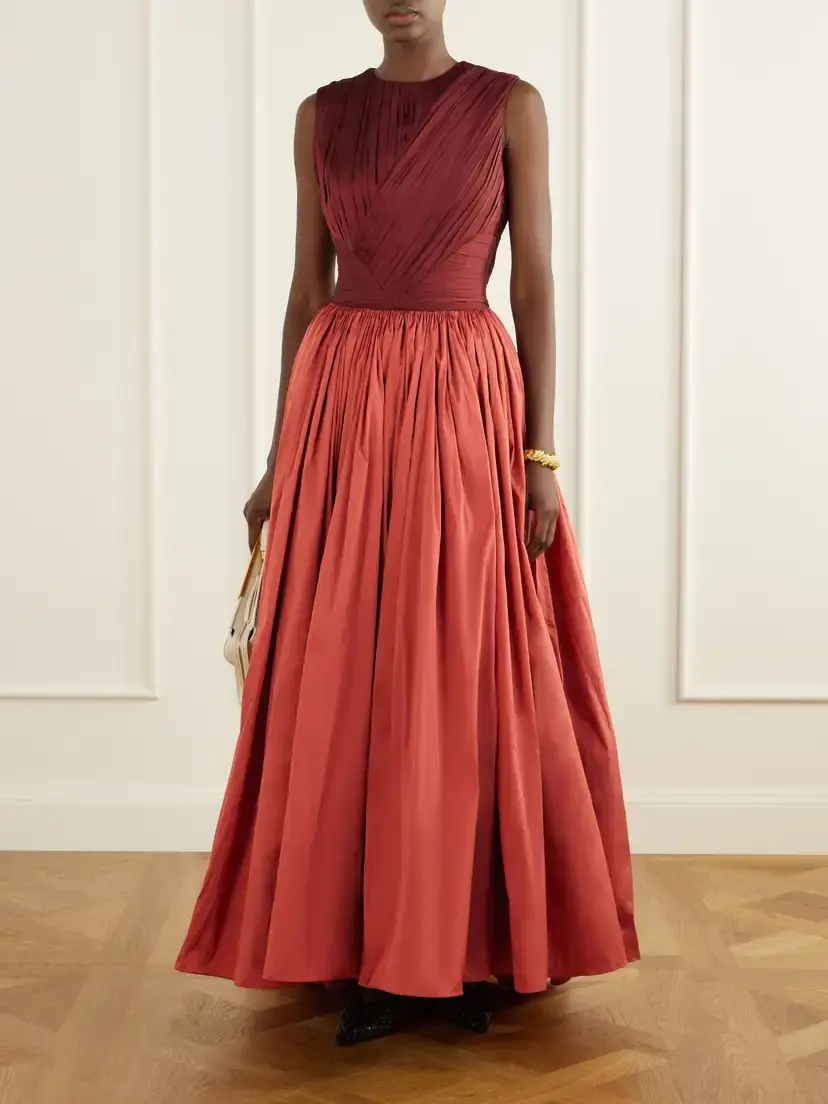 Abadia Draped Gathered Taffeta Gown | Thumbnail 2 Abadia Draped Gathered Taffeta Gown | Thumbnail 2