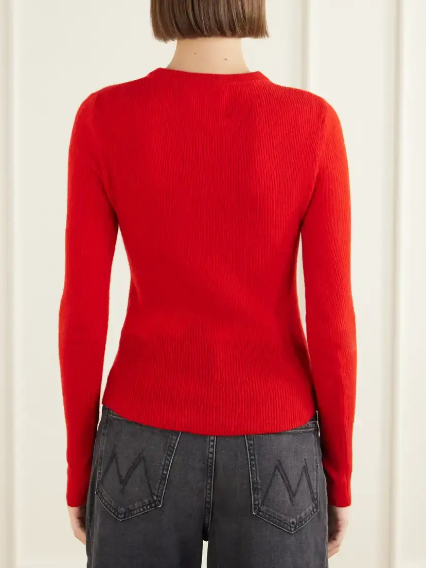 Citizens of Humanity Alessia Ribbed Wool And Cashmere-blend Sweater - Red | Thumbnail 3