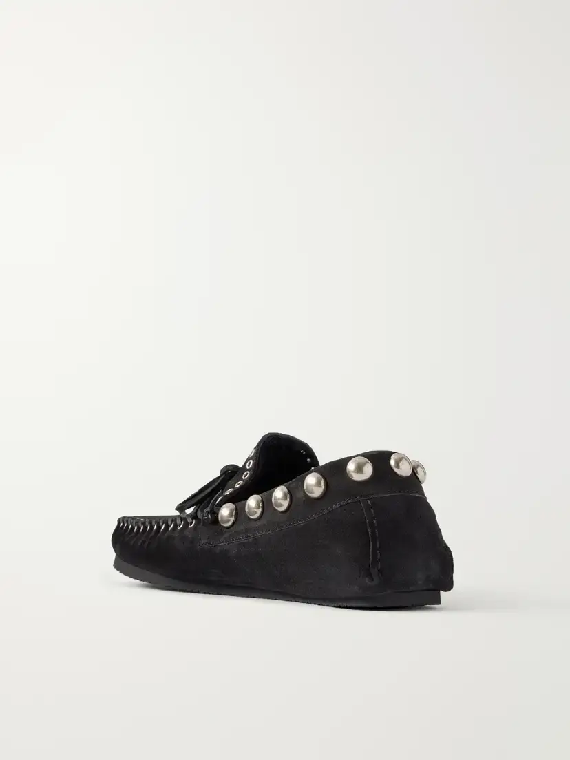 Isabel Marant Fitza Studded Shearling-trimmed Suede Loafers | Thumbnail 3
