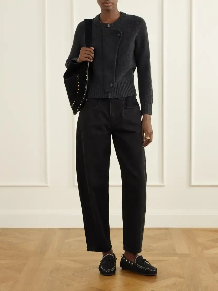 Isabel Marant Fitza Studded Shearling-trimmed Suede Loafers | Thumbnail 4
