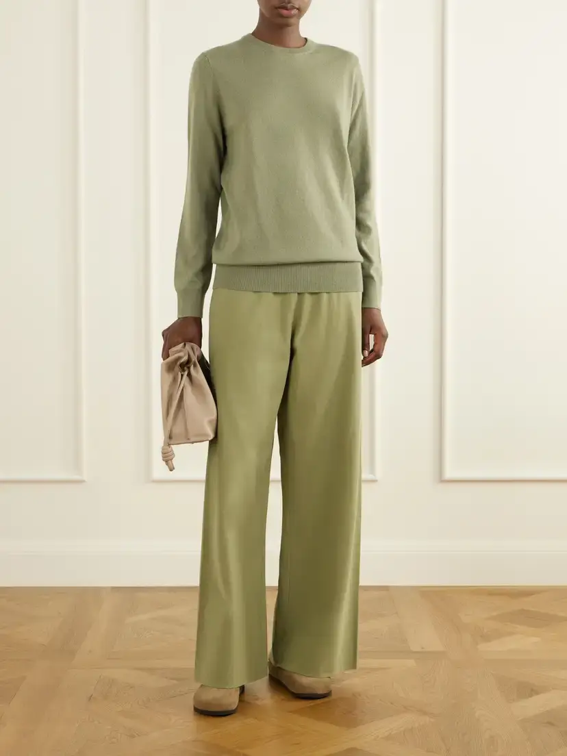 Allude Wool And Cashmere-blend Sweater - Green | Thumbnail 2 Allude Wool And Cashmere-blend Sweater - Green | Thumbnail 2