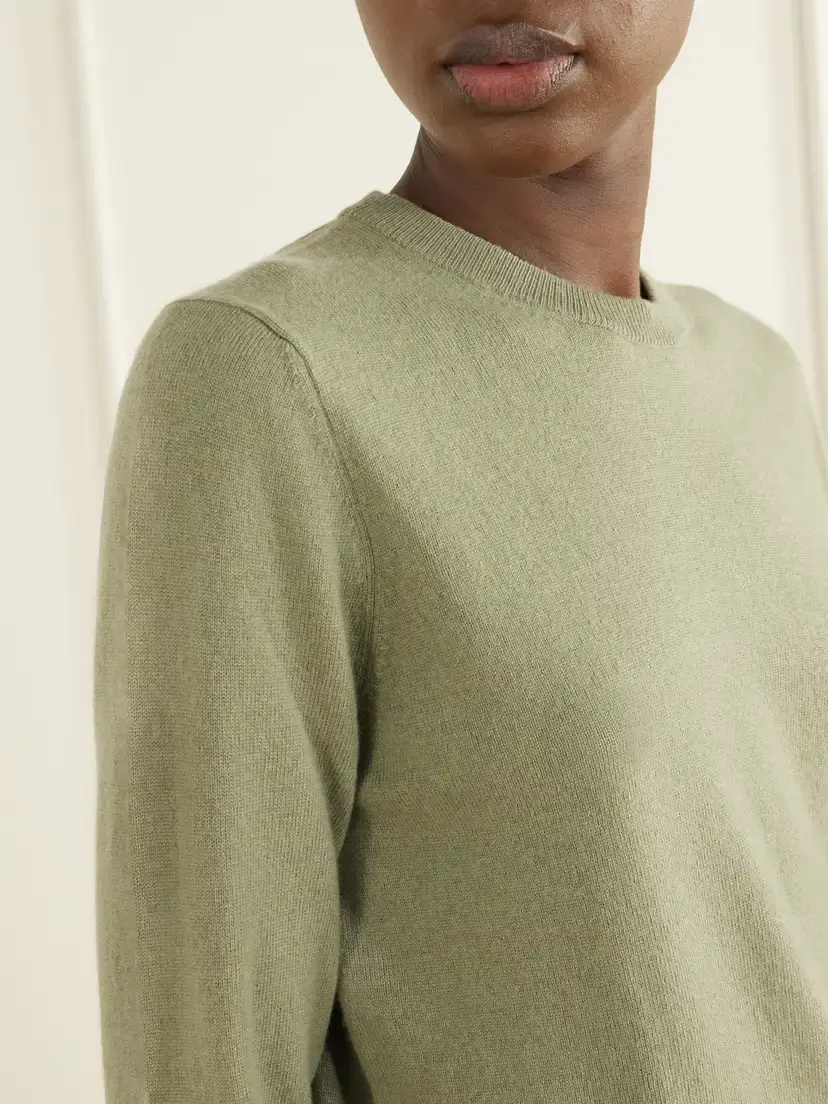 Allude Wool And Cashmere-blend Sweater - Green | Thumbnail 4 Allude Wool And Cashmere-blend Sweater - Green | Thumbnail 4