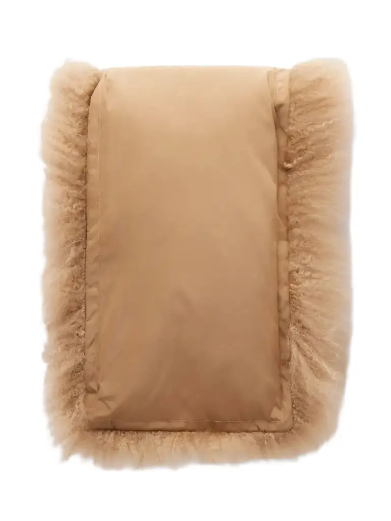 Yves Salomon Leather And Shealing Scarf | Image 1 Yves Salomon Leather And Shealing Scarf | Image 1