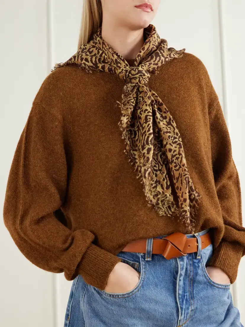 Isabel Marant Alecia Leopard-print Wool And Cashmere-blend Scarf - Animal Print | Thumbnail 3 Isabel Marant Alecia Leopard-print Wool And Cashmere-blend Scarf - Animal Print | Thumbnail 3