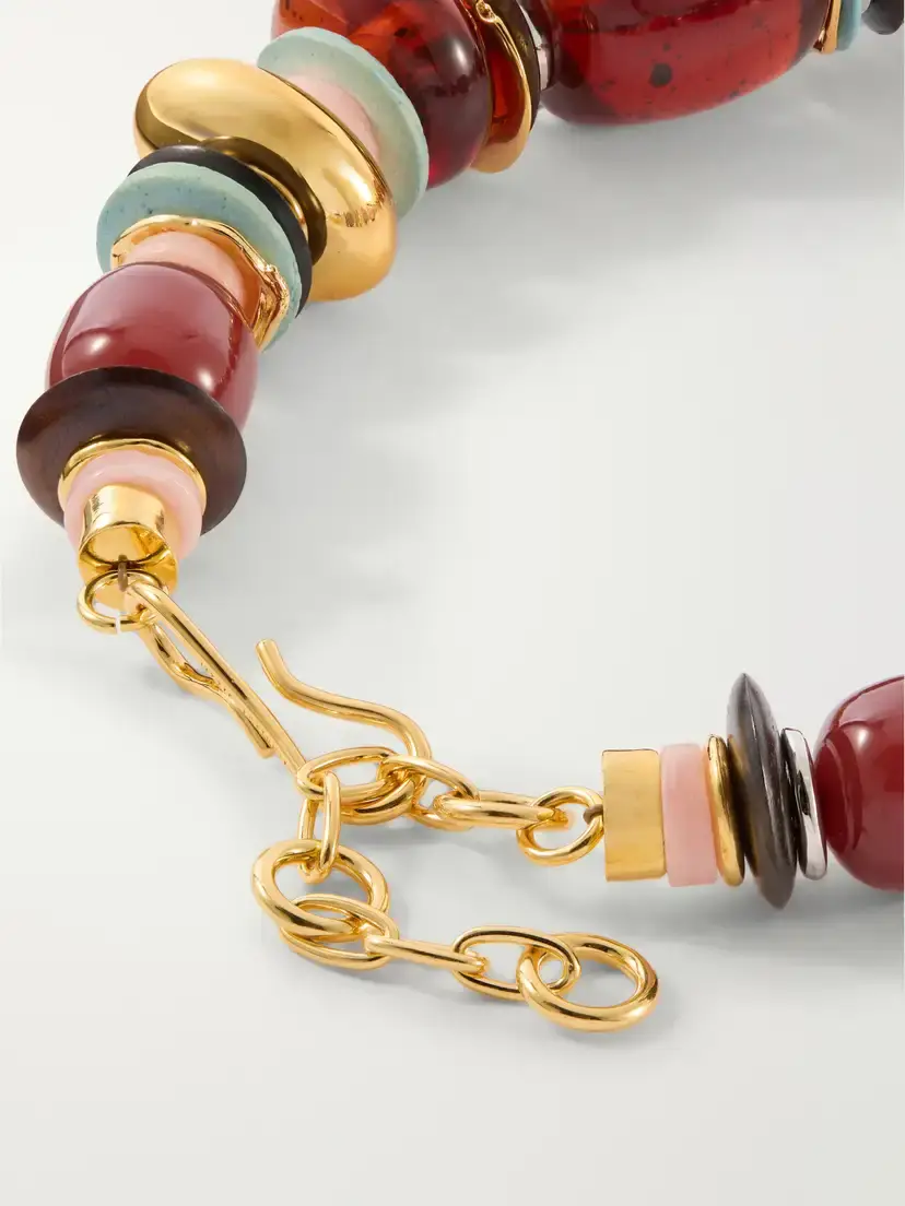 Lizzie Fortunato Carmine Gold-tone Beaded Necklace | Thumbnail 3 Lizzie Fortunato Carmine Gold-tone Beaded Necklace | Thumbnail 3