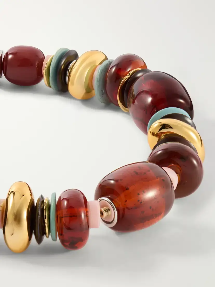 Lizzie Fortunato Carmine Gold-tone Beaded Necklace | Thumbnail 4 Lizzie Fortunato Carmine Gold-tone Beaded Necklace | Thumbnail 4
