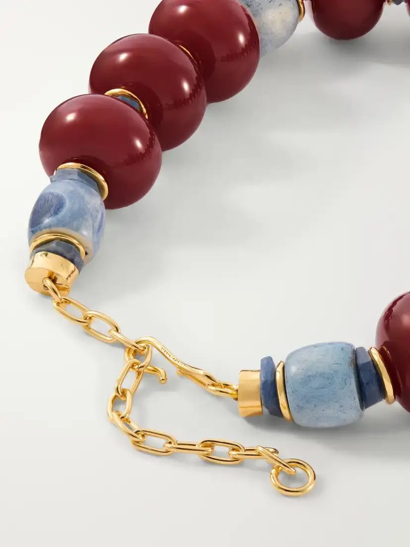 Lizzie Fortunato Cosmos Gold-plated Bone And Kyanite Necklace - Multi | Thumbnail 3 Lizzie Fortunato Cosmos Gold-plated Bone And Kyanite Necklace - Multi | Thumbnail 3