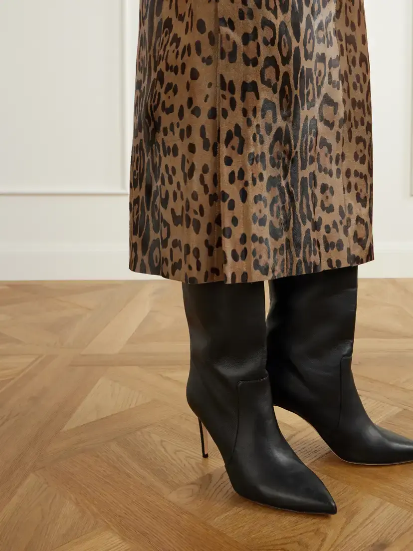 STOULS Winona Leopard-print Calf Hair Midi Skirt | Thumbnail 5 STOULS Winona Leopard-print Calf Hair Midi Skirt | Thumbnail 5