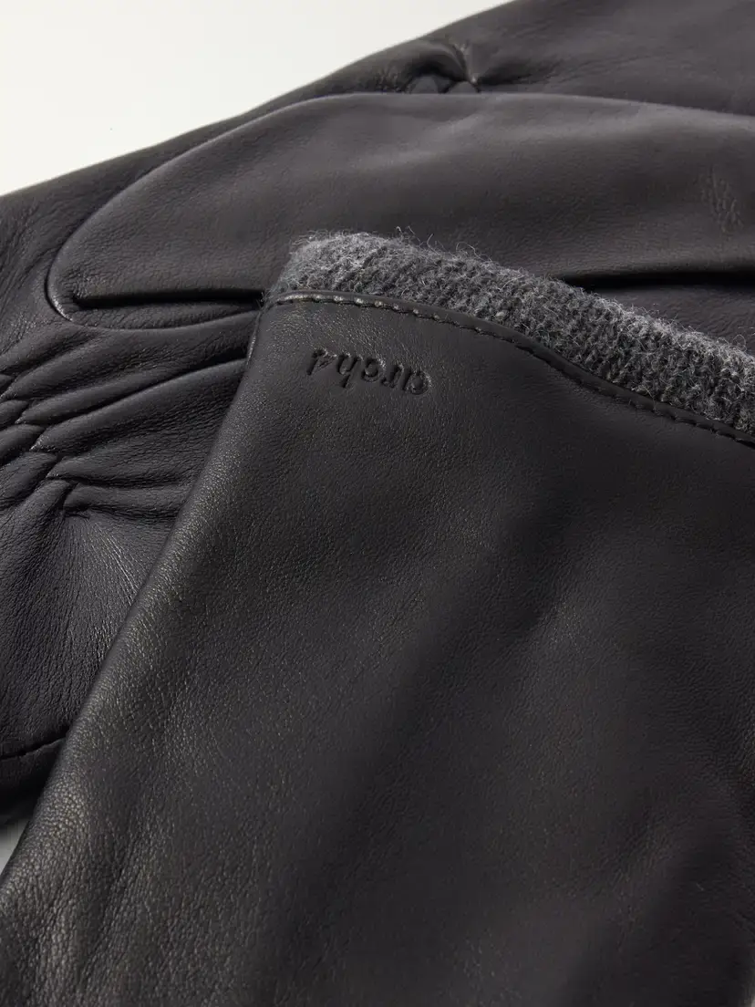 Arch4 Basil Leather And Cashmere Gloves - Black | Thumbnail 2