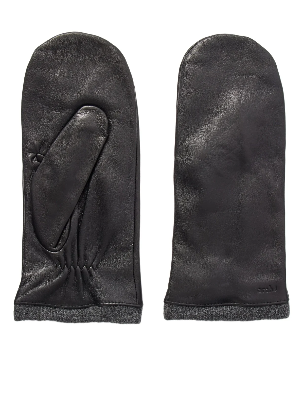Arch4 Basil Leather And Cashmere Gloves - Black
