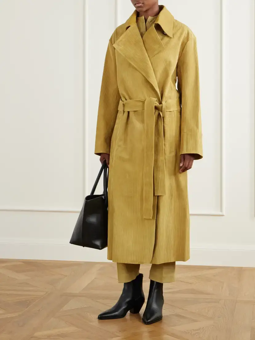 STOULS Wyatt Belted Corduroy Suede Coat | Thumbnail 2