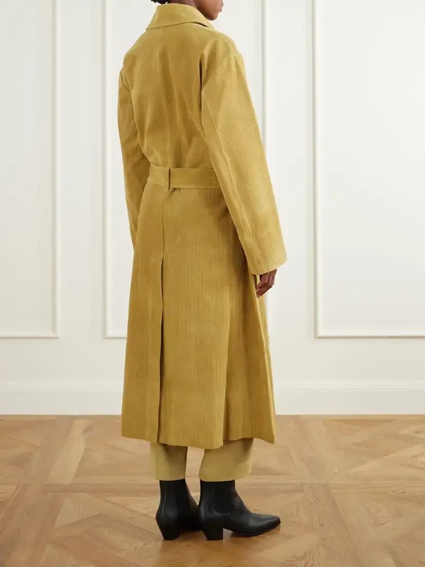 STOULS Wyatt Belted Corduroy Suede Coat | Thumbnail 3