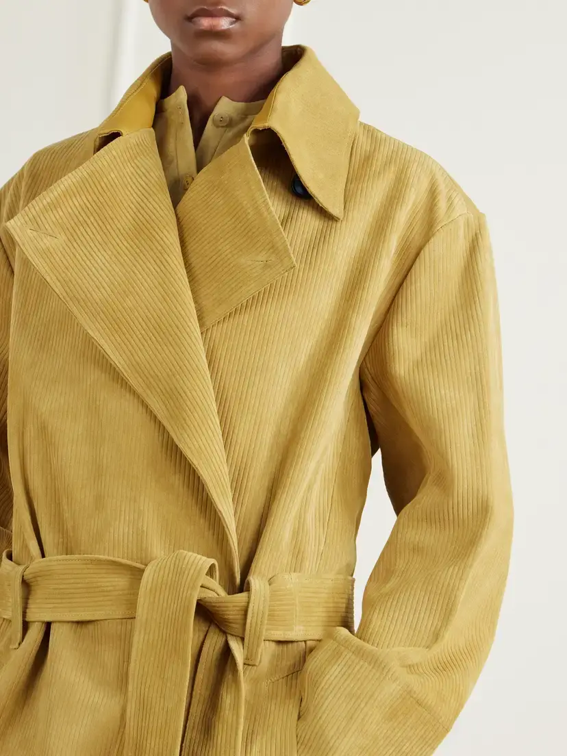 STOULS Wyatt Belted Corduroy Suede Coat | Thumbnail 4