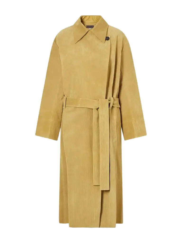 STOULS Wyatt Belted Corduroy Suede Coat | Image 1 STOULS Wyatt Belted Corduroy Suede Coat | Image 1