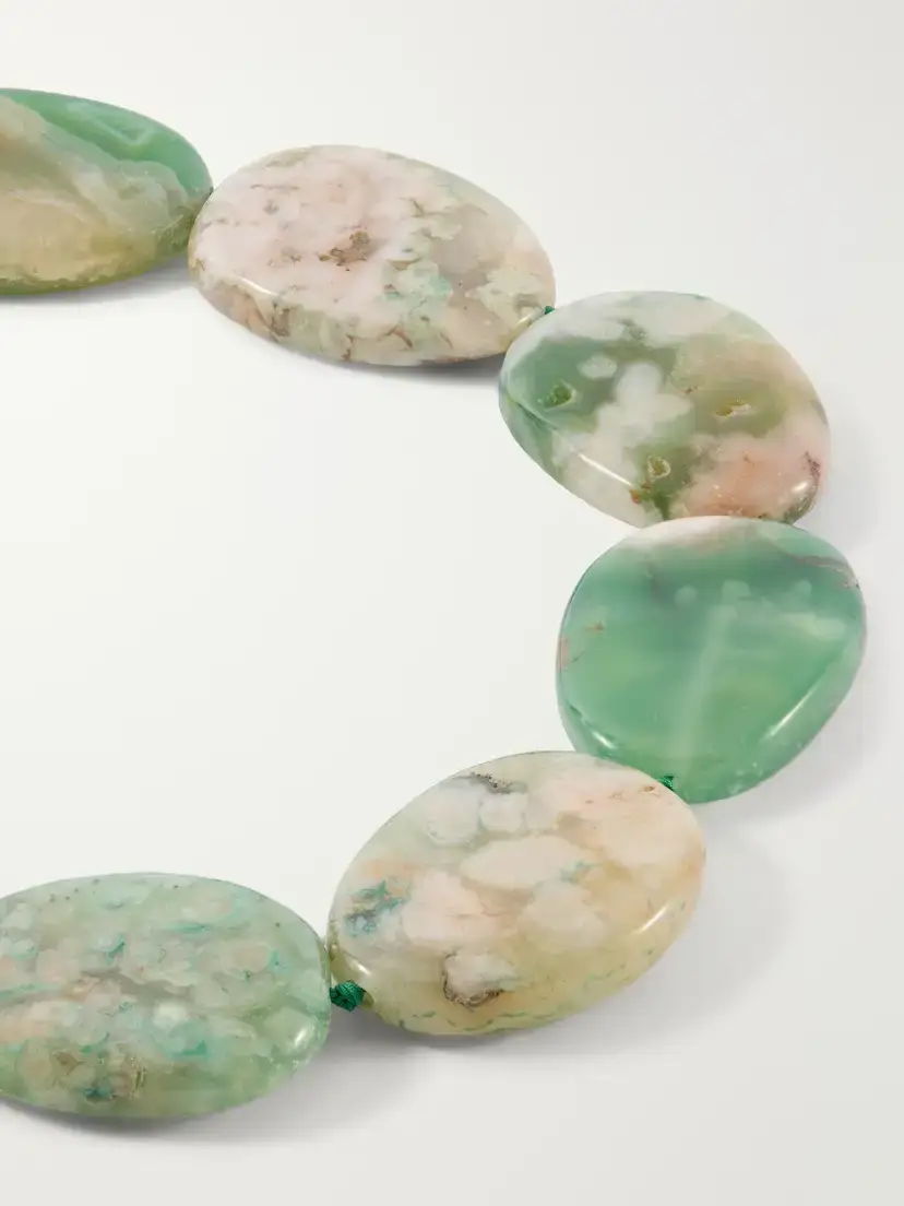 Completedworks Time Will Say Nothing But "i Told You So" Beaded Silver-plated, Calcite And Agate Necklace - Green | Thumbnail 4 Completedworks Time Will Say Nothing But "i Told You So" Beaded Silver-plated, Calcite And Agate Necklace - Green | Thumbnail 4