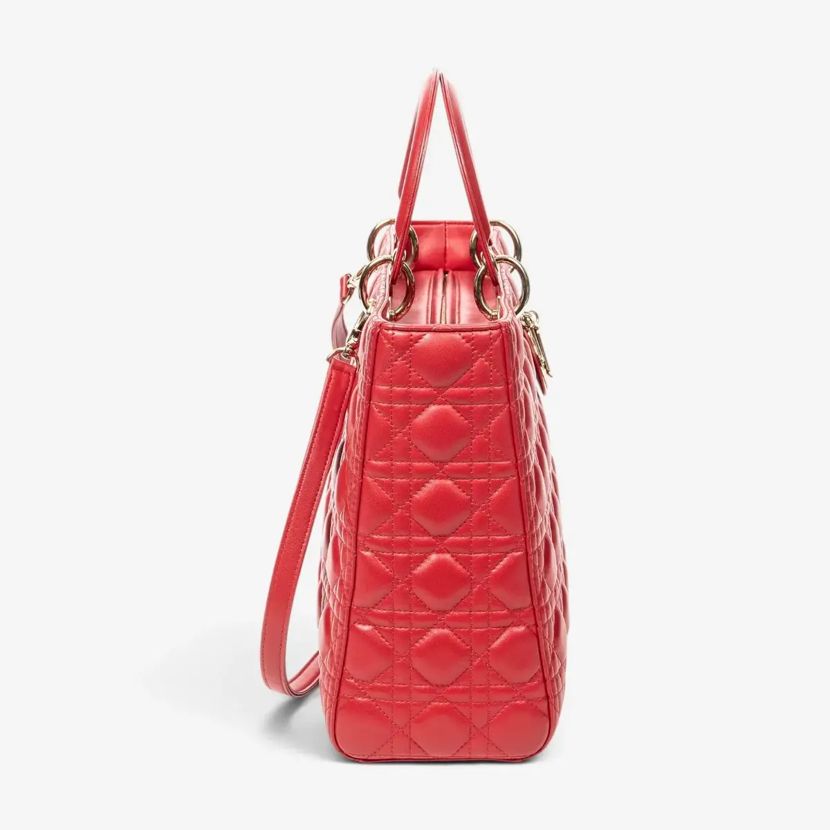 Christian Dior Dior Lady Dior Red Calf Leather Large Zip Shoulder Bag by The Solist | Thumbnail 4 Christian Dior Dior Lady Dior Red Calf Leather Large Zip Shoulder Bag by The Solist | Thumbnail 4