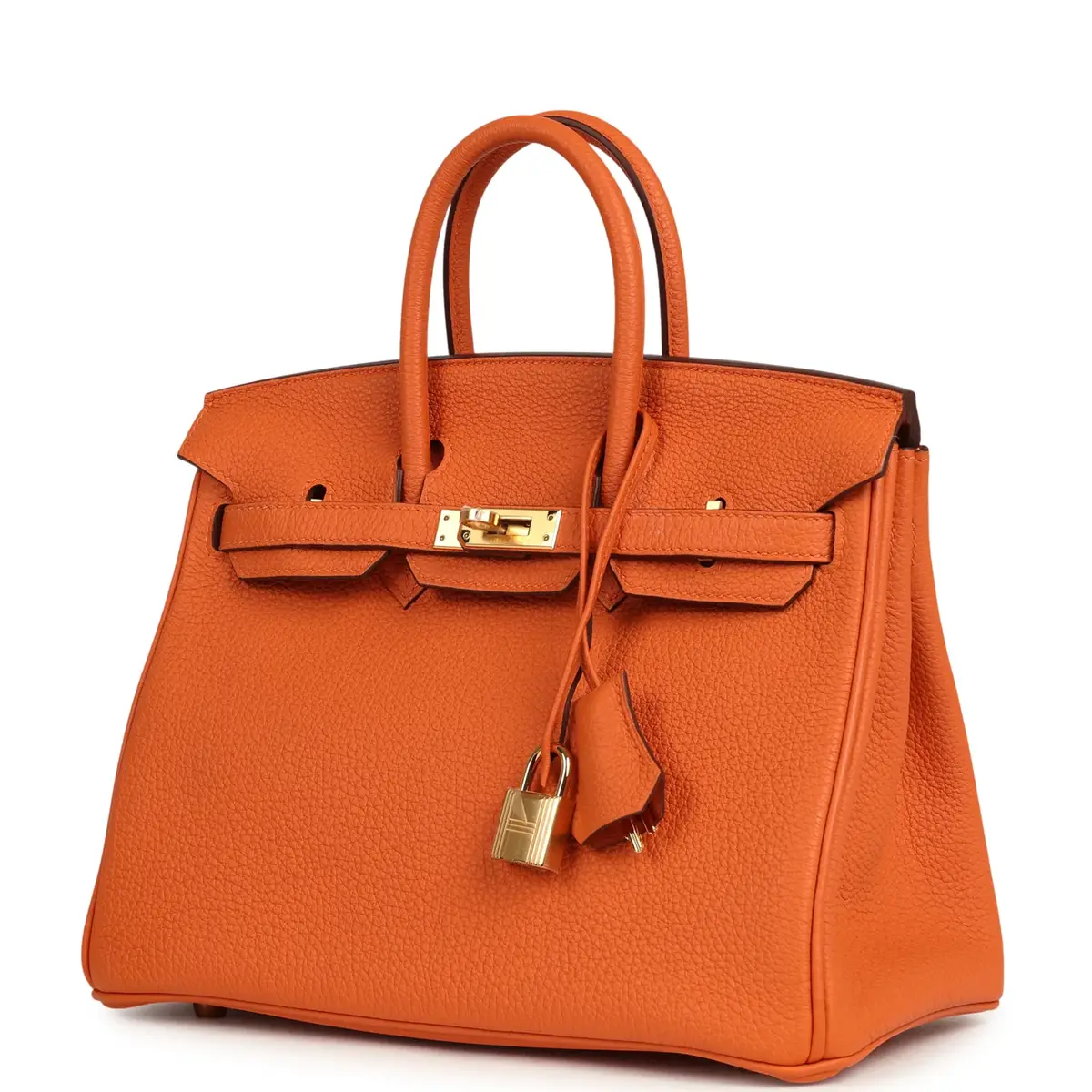 HERMÈS Hermes Birkin 25 Orange Togo Gold Hardware | Thumbnail 5 HERMÈS Hermes Birkin 25 Orange Togo Gold Hardware | Thumbnail 5