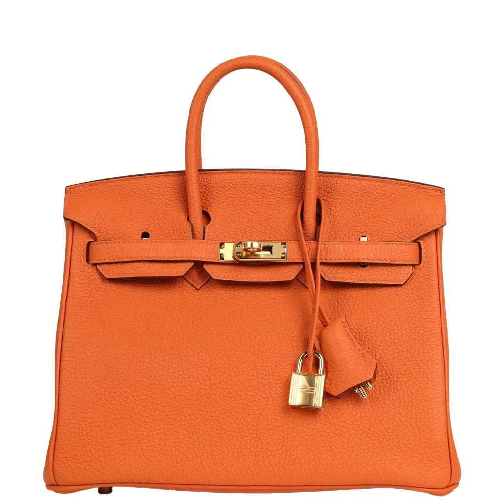 HERMÈS Hermes Birkin 25 Orange Togo Gold Hardware | Image 1 HERMÈS Hermes Birkin 25 Orange Togo Gold Hardware | Image 1