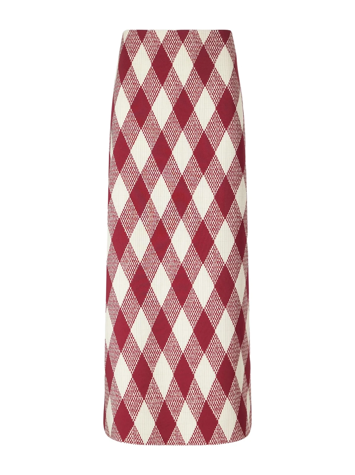 Oscar de la Renta Argyle Wool-blend Midi Skirt