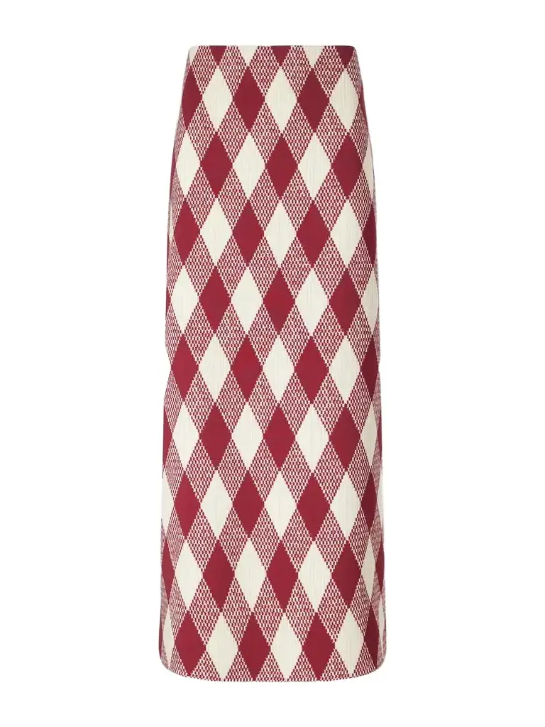 Oscar de la Renta Argyle Wool-blend Midi Skirt | Image 1 Oscar de la Renta Argyle Wool-blend Midi Skirt | Image 1