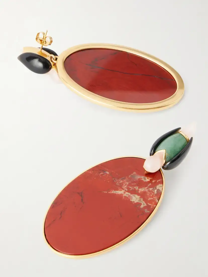 Zimmermann Plum Gold-plated Enamel Earrings | Thumbnail 3