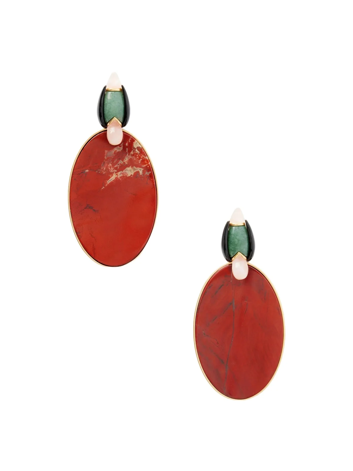 Plum Gold-plated Enamel Earrings