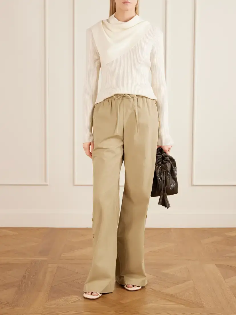 Zimmermann Valiant Button Cotton-poplin Wide-leg Pants | Thumbnail 2 Zimmermann Valiant Button Cotton-poplin Wide-leg Pants | Thumbnail 2