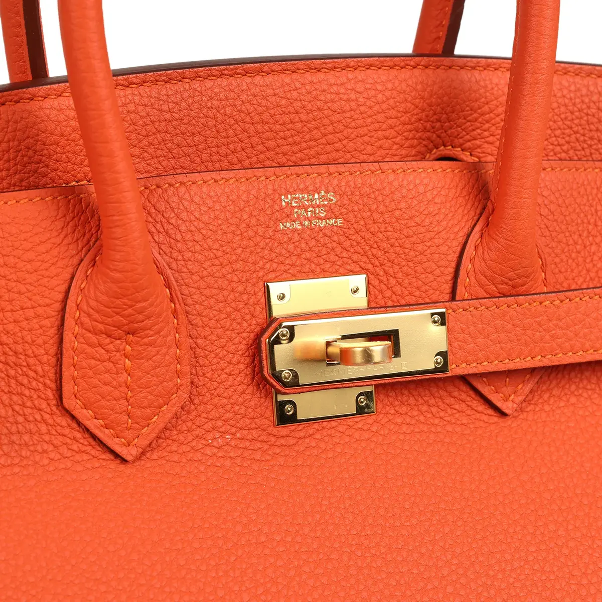HERMÈS Hermes Birkin 30 Feu Togo Gold Hardware | Thumbnail 7 HERMÈS Hermes Birkin 30 Feu Togo Gold Hardware | Thumbnail 7
