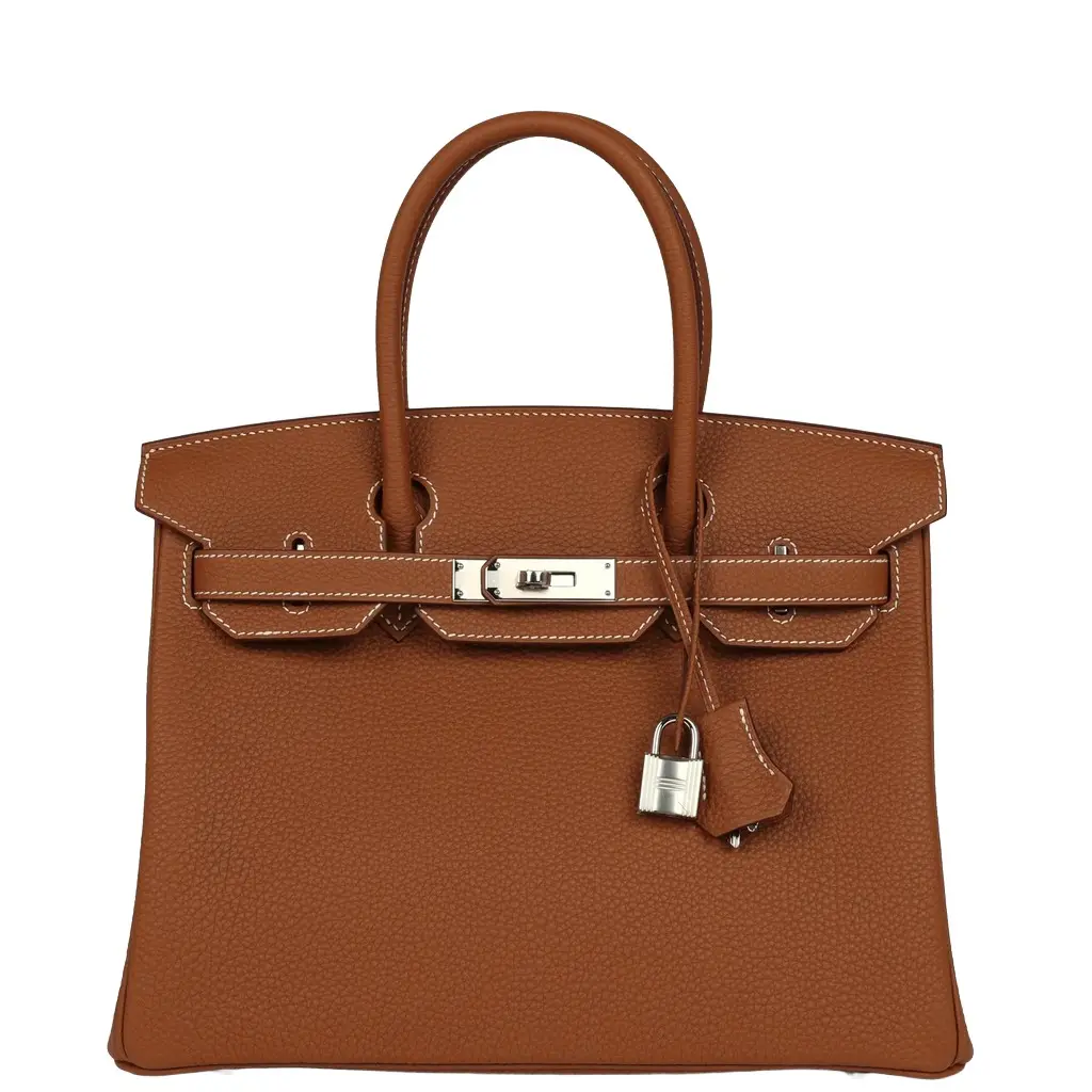 HERMÈS Hermes Birkin 30 Gold Togo Palladium Hardware | Image 1 HERMÈS Hermes Birkin 30 Gold Togo Palladium Hardware | Image 1