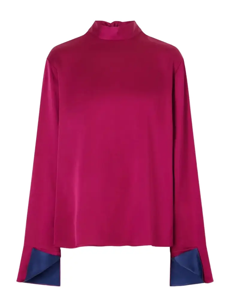 Stella McCartney Tie-detailed Satin Blouse | Image 1 Stella McCartney Tie-detailed Satin Blouse | Image 1