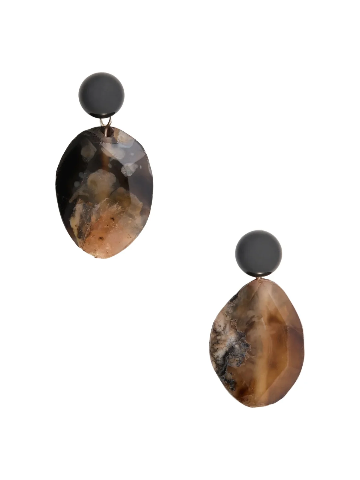 Time Will Say Nothing But "i Told You So" Silver-plated Agate Earrings Time Will Say Nothing But "i Told You So" Silver-plated Agate Earrings