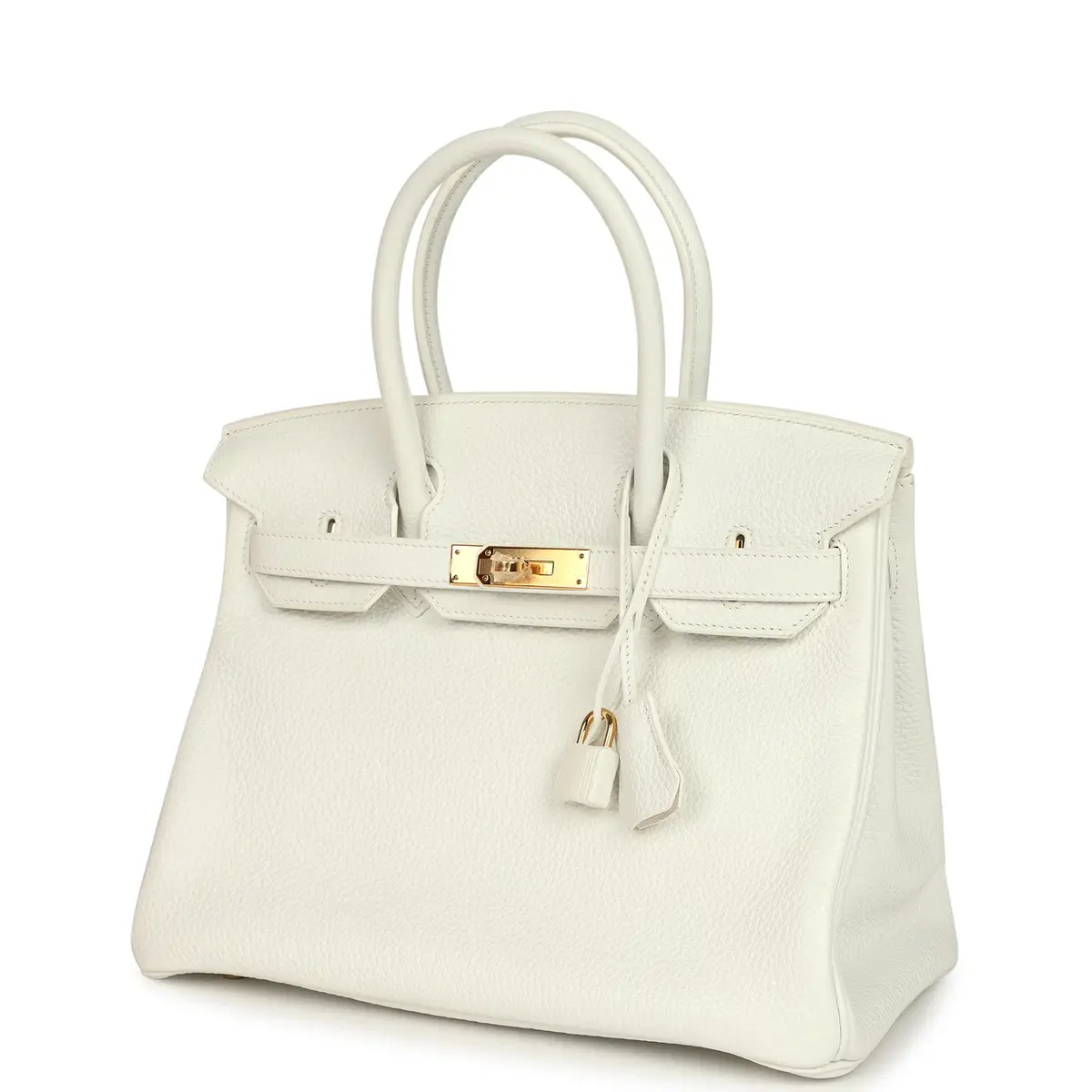 HERMÈS Hermès Birkin 30 White Clemence Gold Hardware | Thumbnail 5 HERMÈS Hermès Birkin 30 White Clemence Gold Hardware | Thumbnail 5