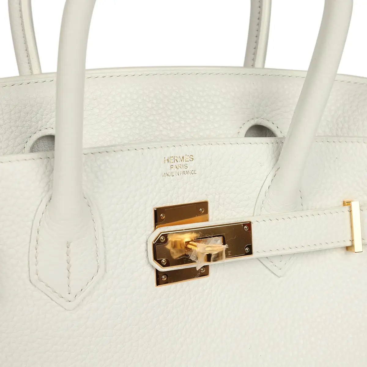 HERMÈS Hermès Birkin 30 White Clemence Gold Hardware | Thumbnail 7 HERMÈS Hermès Birkin 30 White Clemence Gold Hardware | Thumbnail 7