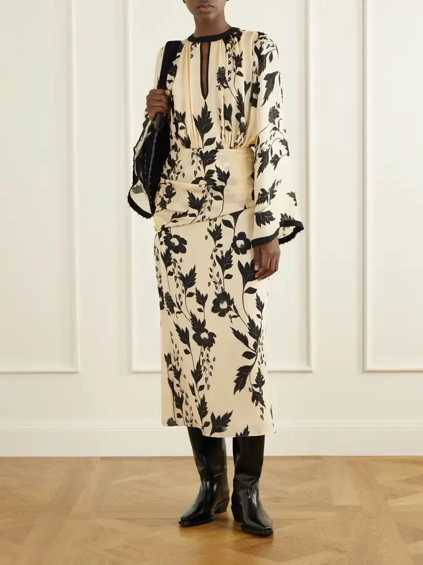 Johanna Ortiz Floral-print Silk-georgette Midi Dress | Thumbnail 2 Johanna Ortiz Floral-print Silk-georgette Midi Dress | Thumbnail 2