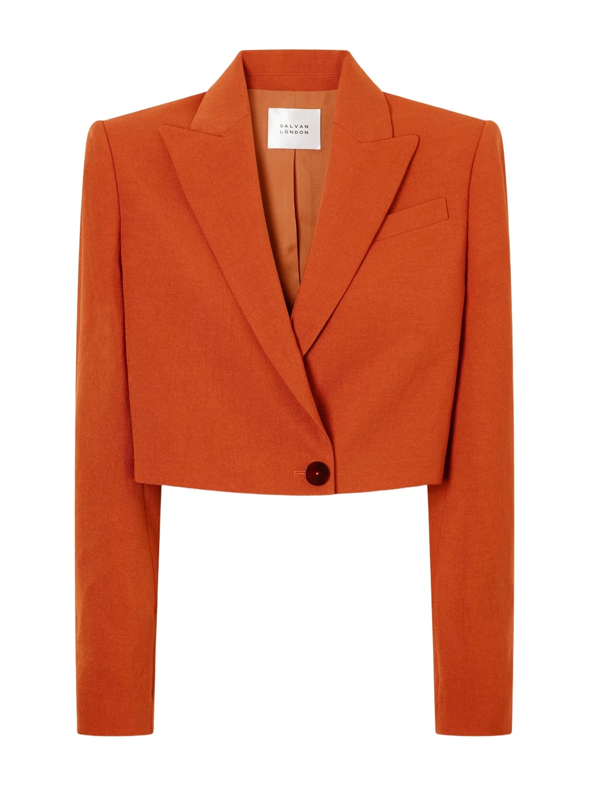Galvan Cropped Crepe Blazer