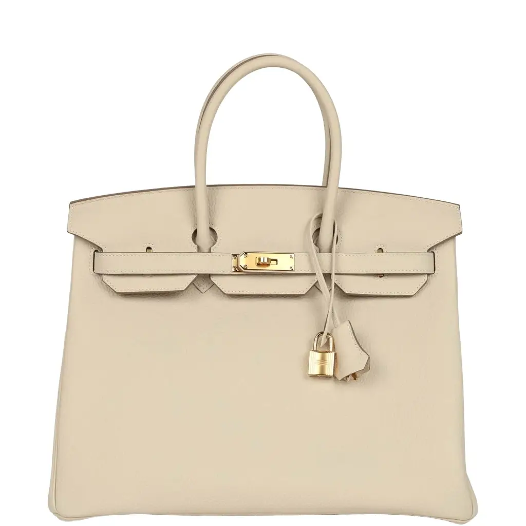 HERMÈS Hermes Birkin 35 Craie Togo Gold Hardware | Image 1 HERMÈS Hermes Birkin 35 Craie Togo Gold Hardware | Image 1