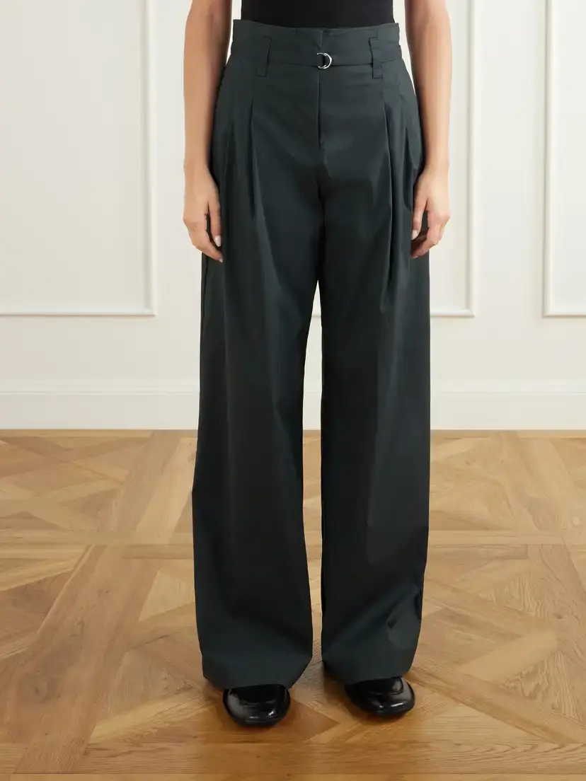 Proenza Schouler White Label Raver Belted Cotton-blend Wide-leg Pants | Thumbnail 3 Proenza Schouler White Label Raver Belted Cotton-blend Wide-leg Pants | Thumbnail 3