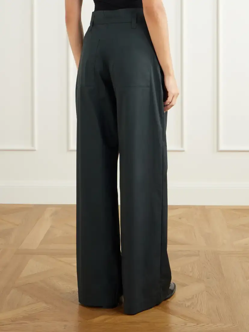 Proenza Schouler White Label Raver Belted Cotton-blend Wide-leg Pants | Thumbnail 4 Proenza Schouler White Label Raver Belted Cotton-blend Wide-leg Pants | Thumbnail 4
