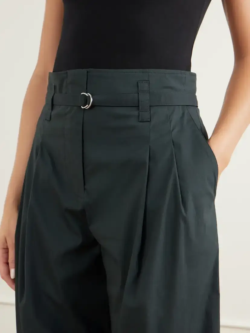 Proenza Schouler White Label Raver Belted Cotton-blend Wide-leg Pants | Thumbnail 5 Proenza Schouler White Label Raver Belted Cotton-blend Wide-leg Pants | Thumbnail 5